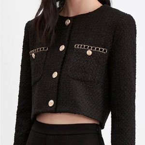 URBAN REVIVO, Tweed Cardigan.